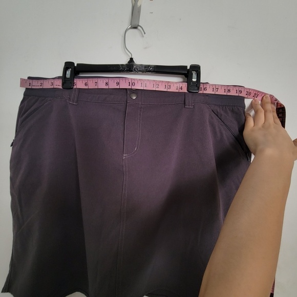 Kuhl Zipper Pocket Drawstring Active Strattus Skort Short Skirt Dark Gray Sz 18W - Picture 11 of 16